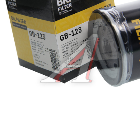 ФИЛЬТР МАСЛЯННЫЙ VW GOLF (12-), POLO (12-) AUDI A3 (12-) SKODA OCTAVIA "BIG FILTER" GB-123