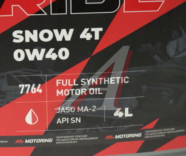 МАСЛО МОТОРНОЕ "LAVR" RIDE SNOW 4T 0W/40 SN МОТО 4Л