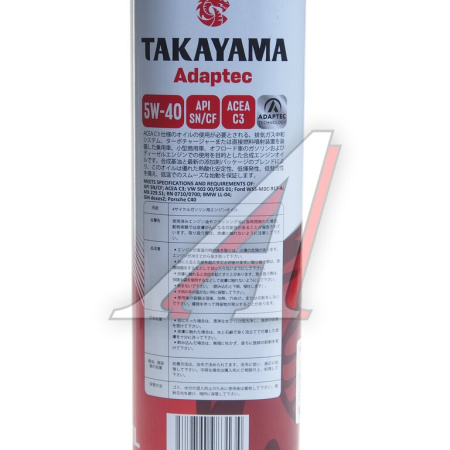 МАСЛО МОТОРНОЕ "TAKAYAMA" ADAPTEC 5W/40 SN/CF C3 (1Л. СИН.) МЕТАЛЛ.