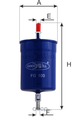 Фильтр топливный 100 FG GW AUDI, VW, CHRYSLER, ГАЗ