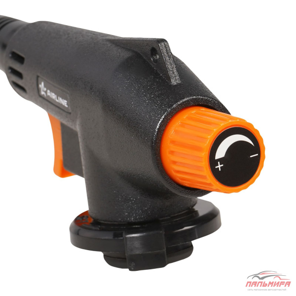 ГОРЕЛКА ГАЗОВАЯ С ПЬЕЗОПОДЖИГОМ "AIRLINE" (ПОД ЦАНГОВЫЙ БАЛЛОН, ГИБКОЕ СОПЛО D12*110 ММ)