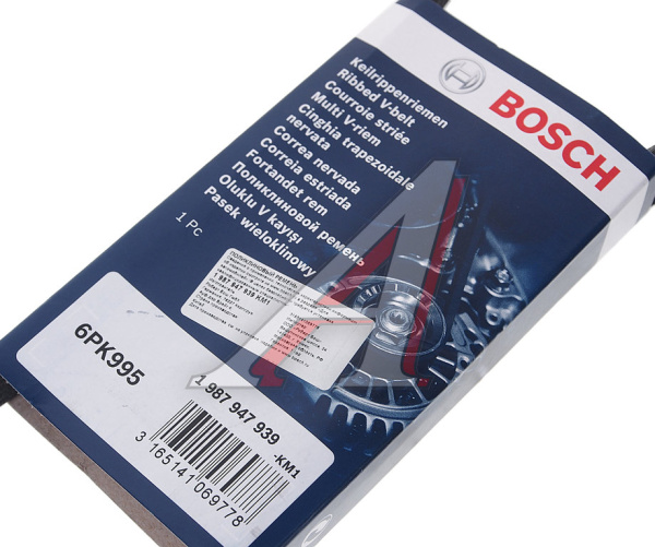 РЕМЕНЬ ГЕНЕРАТОРА ВАЗ-2190 "BOSCH" С КОНДИЦ.(6РК995)