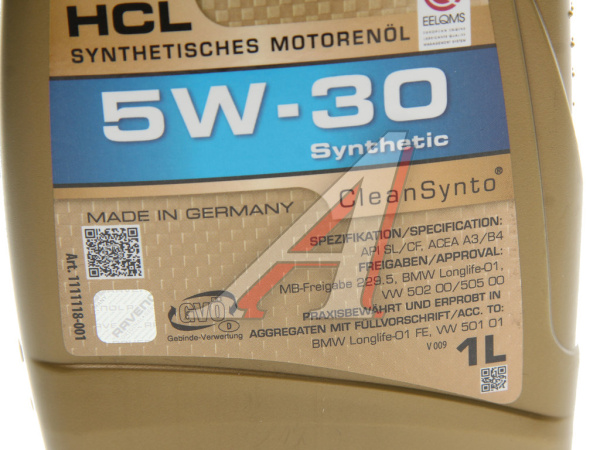 МАСЛО МОТОРНОЕ "RAVENOL" HCL 5W/30 API CF/SL (1Л. СИН.)