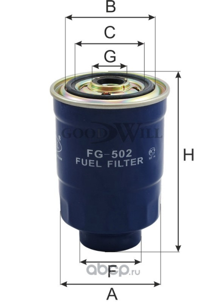 ФИЛЬТР ТОПЛИВНЫЙ FG502