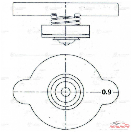 КРЫШКА РАДИАТОРА  HYUNDAI, KIA, NISSAN, MAZDA, TOYOTA LUZAR LL0809