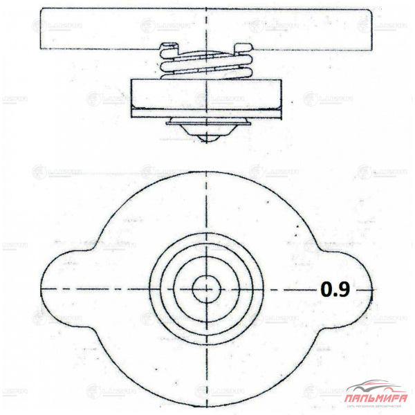 КРЫШКА РАДИАТОРА  HYUNDAI, KIA, NISSAN, MAZDA, TOYOTA LUZAR LL0809