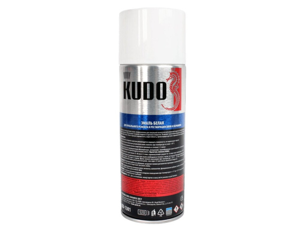 ЭМАЛЬ "KUDO" ДЛЯ ВАНН И КЕРАМИКИ БЕЛАЯ  520 МЛ.