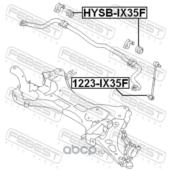 ТЯГА СТАБИЛИЗАТОРА ПЕРЕДНЯЯ (KIA SPORTAGE (SL) 2010-) FEBEST