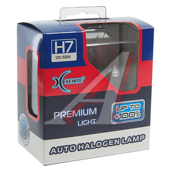 ЛАМПА H7 12V 55W+100% "XENITE" 2ШТ