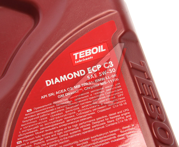 МАСЛО МОТОРНОЕ "TEBOIL" DIAMOND ECP 5W/30 SN/C3 (1Л, СИНТ)