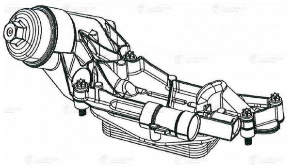 РАДИАТОР МАСЛЯНЫЙ В СБОРЕ ТЕПЛООБМЕННИК CHEVRO LUZAR LOC0504