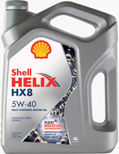 МАСЛО МОТОРНОЕ "SHELL HELIX HX8" 5W/40 SM/CF A3/B3/B4 (4Л. СИН.)