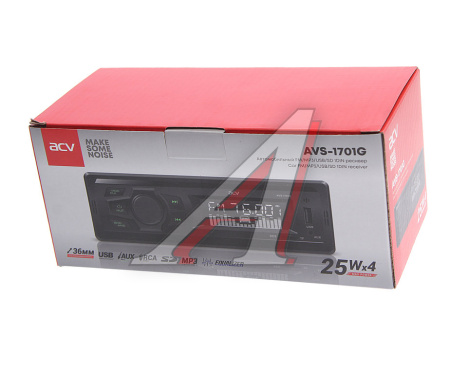 АВТОМАГНИТОЛА ACV AVS-1701G 1DIN/USB/SD/FM