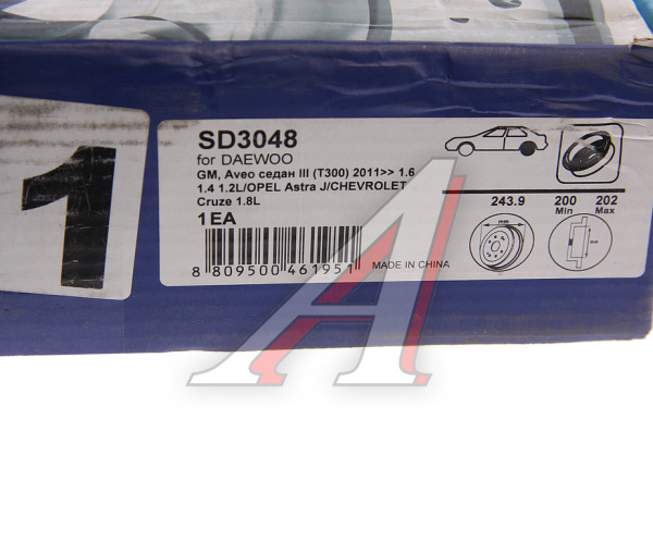 SD3048 барабан тормозной!\ Chevrolet Aveo 12-12 *SANGSIN