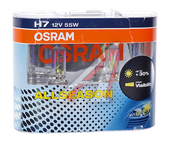 ЛАМПА H7 12V 55W PX26d "OSRAM" ALLSEASON 2 ШТ