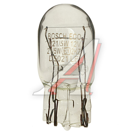ЛАМПА ПОДСВЕТКИ 12V 21/5W "BOSCH" ECO (W3X16Q, БЕЗ ЦОКОЛЯ)