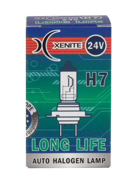 ЛАМПА H7 24 В LONG LIFE ГАЛОГЕННАЯ "XENITE"