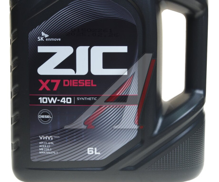 МАСЛО МОТОРНОЕ "ZIC" X7 DIESEL 10W/40 (6Л. СИН.)