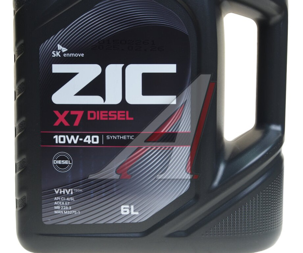 МАСЛО МОТОРНОЕ "ZIC" X7 DIESEL 10W/40 (6Л. СИН.)