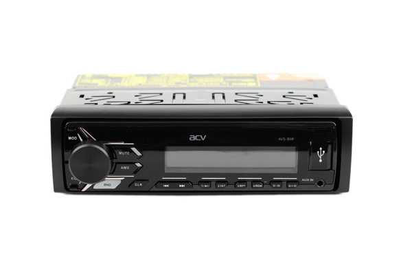 АВТОМАГНИТОЛА ACV AVS-811R 1DIN/СЪЕМНАЯ ПАНЕЛЬ/КРАСН/USB/AUX/SD/FM/4x50