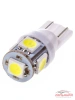 ЛАМПА СВЕТОДИОДНАЯ T10 (W5W) 24V 5 SMD БЕЗ ЦОКОЛЯ 1-КОНТ (БЕЛАЯ) "SKYWAY"