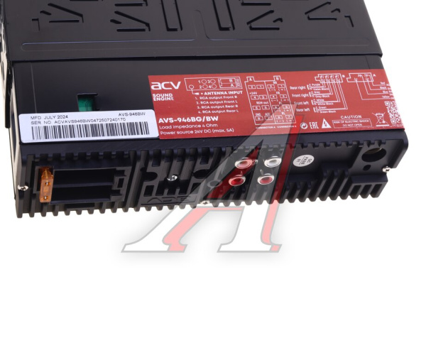 АВТОМАГНИТОЛА ACV AVS-946BW 1 DIN РЕСИВЕР 24V БЕЛАЯ BT/USB/SD/FM/AUX/MP3