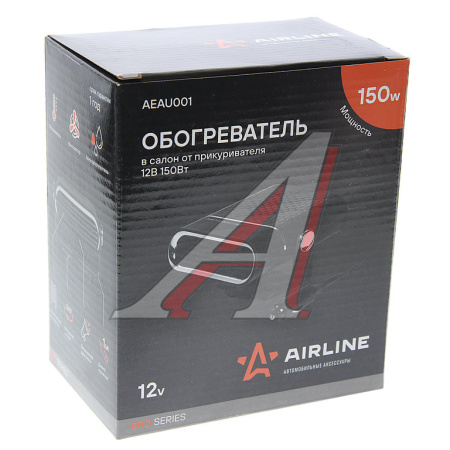ТЕПЛОВЕНТИЛЯТОР 12V "AIRLINE" PRO (ОТ ПРИКУРИВАТЕЛЯ, 150 ВТ)