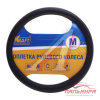 Оплетка "KRAFT" (М) кожа черная с перфорацией (37-39 см)