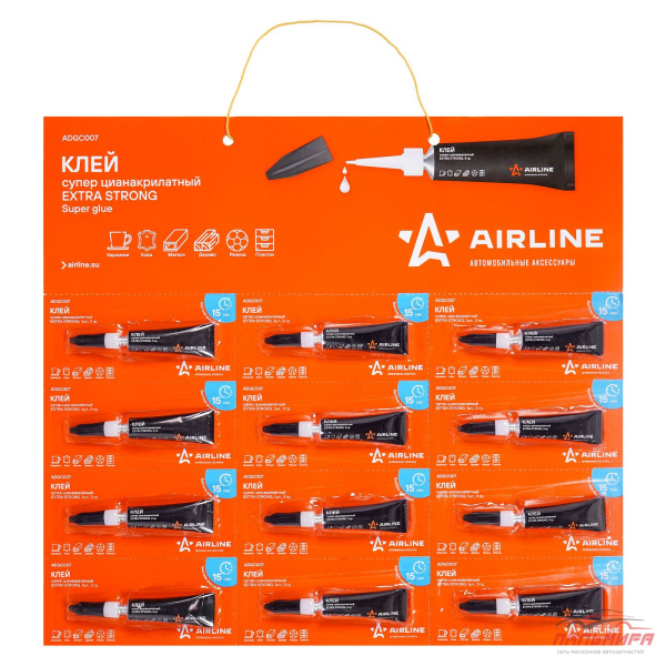 КЛЕЙ СУПЕР "AIRLINE" EXTRA STRONG (3 Г) (БЫСТРОДЕЙСТВУЮЩИЙ)