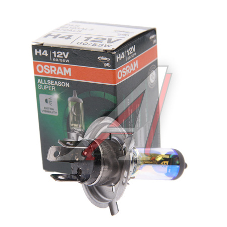 ЛАМПА H4 12V 60/55W P43t "OSRAM" ALLSEASON SUPER