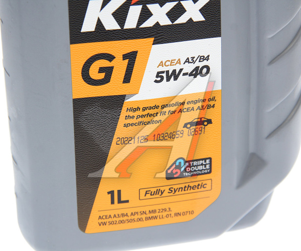 МАСЛО МОТОРНОЕ "KIXX G1" 5W/40 A3/B4 (1Л. СИН.)
