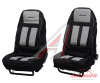 ЧЕХЛЫ "AUTOPROFI" CUSHION COMFORT 15 ПР. ЭКОХЛОПОК НОВОЕ ЛЕКАЛО 3D КРОЙ ЧЕРНО-СЕРЫЕ CUS-1505 BK/GY