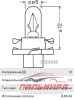 ЛАМПА 12V 1.2W "OSRAM"  (ПАНЕЛЬ ПРИБОРОВ)