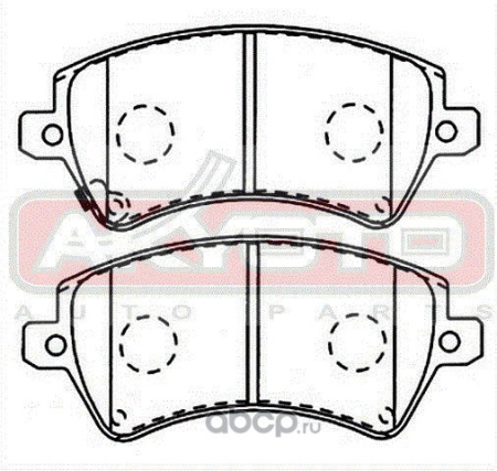 КОЛОДКИ ТОРМОЗНЫЕ ДИСКОВЫЕ, КОМПЛЕКТ TOYOTA COROLLA [AKD-1243]