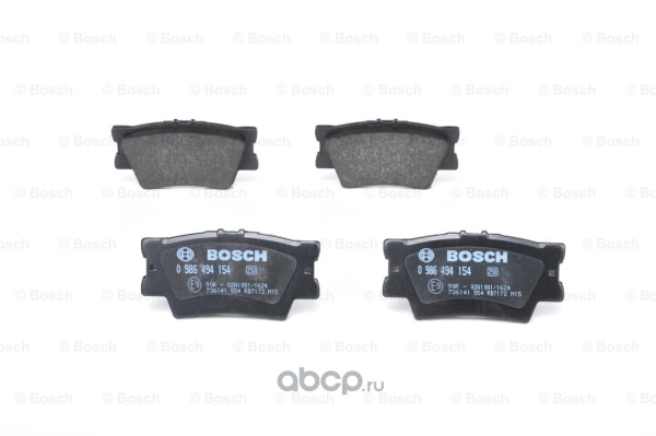 КОЛОДКИ ТОРМОЗНЫЕ ЗАДНИЕ BOSCH 0 986 494 154