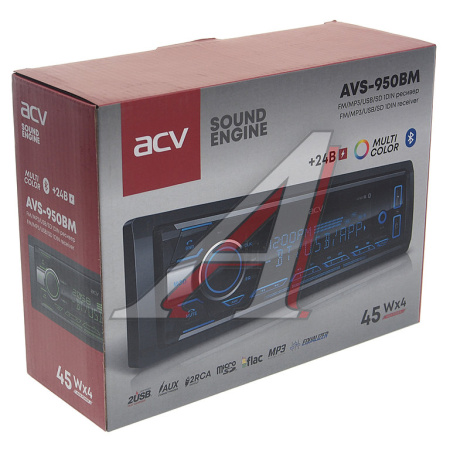 АВТОМАГНИТОЛА ACV AVS-950BM 1 DIN 24V