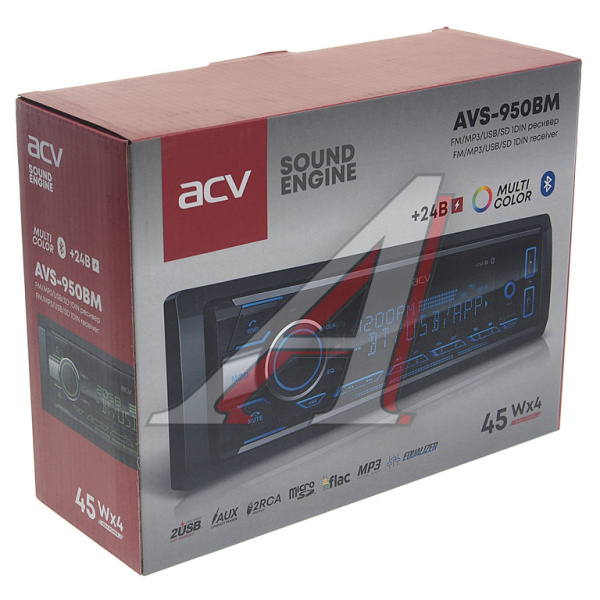 АВТОМАГНИТОЛА ACV AVS-950BM 1 DIN 24V
