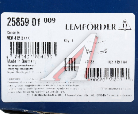 ОПОРА АМОРТИЗАТОРА LEMFORDER 2585901