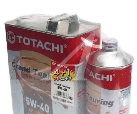 МАСЛО МОТОРНОЕ "TOTACHI GRAND TOURING" 5W/40 SN (4Л. СИН.) АКЦИЯ 4+1