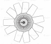 (!!!) ГИДРОМУФТА ПОМПЫ ГАЗ-3302 БИЗНЕС, NEXT ДВ. CUMMINS С КРЫЛЬЧАТКОЙ "LUZAR" EVOTECH 2.7