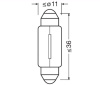 ЛАМПА 12V 10W SV8.5-8 "OSRAM" ПАЛЬЧИКОВАЯ 35ММ (ЯПОНСКИЕ АВТО)