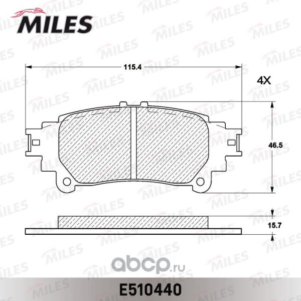E510440 Колодки тормозные задние (Смесь CERAMIC серия PRO) LEXUS RX 350/450h 09- (TRW GDB4174) E5104