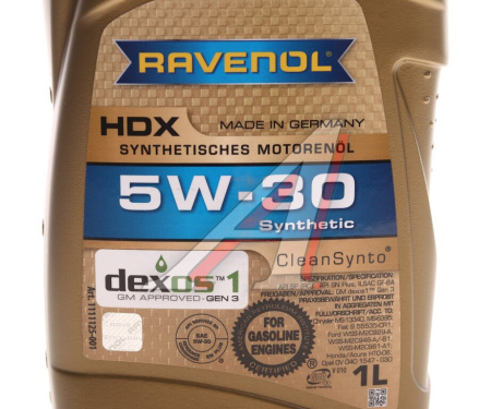 МАСЛО МОТОРНОЕ "RAVENOL" HDX 5W/30 SP (1Л. СИН)