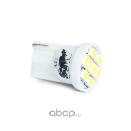 ЛАМПА СВЕТОДИОДНАЯ 12В 5Вт БЕЗ ЦОКОЛЯ 8SMD 1210 БЕЛАЯ (2ШТ) "AVS"