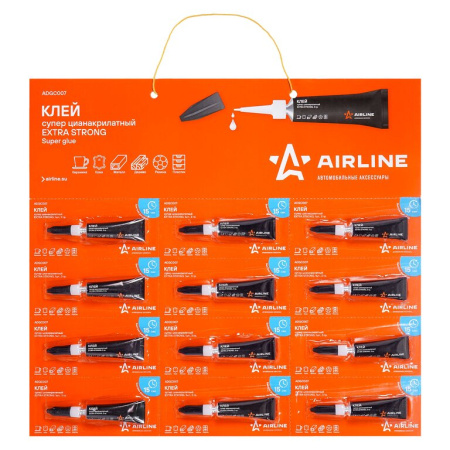 КЛЕЙ СУПЕР "AIRLINE" EXTRA STRONG (3 Г) (БЫСТРОДЕЙСТВУЮЩИЙ)