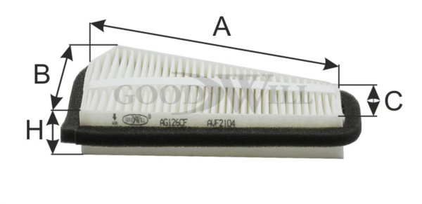 ФИЛЬТР ВОЗДУШНЫЙ AG126CF