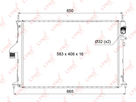 Радиатор охлаждения паяный RENAULT Duster 1.5D-1.6 10 / Logan I 1.2-1.6 04 / Sandero