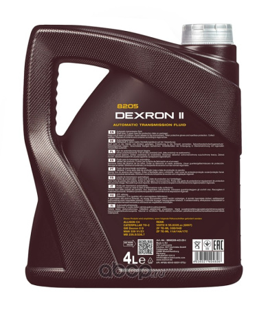 Масло трансмиссионное MANNOL ATF DEXRON II Automatic 8205 (4 л)
