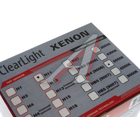 ЛАМПА КСЕНОНОВАЯ CLEARLIGHT H11 (H8,H9) 5000K CLEARLIGHT