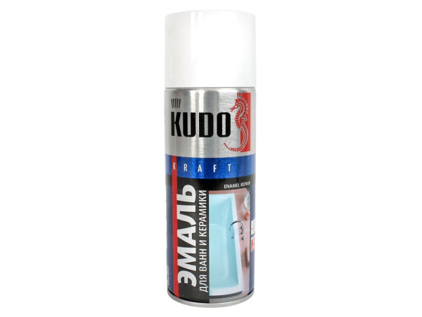 ЭМАЛЬ "KUDO" ДЛЯ ВАНН И КЕРАМИКИ БЕЛАЯ  520 МЛ.